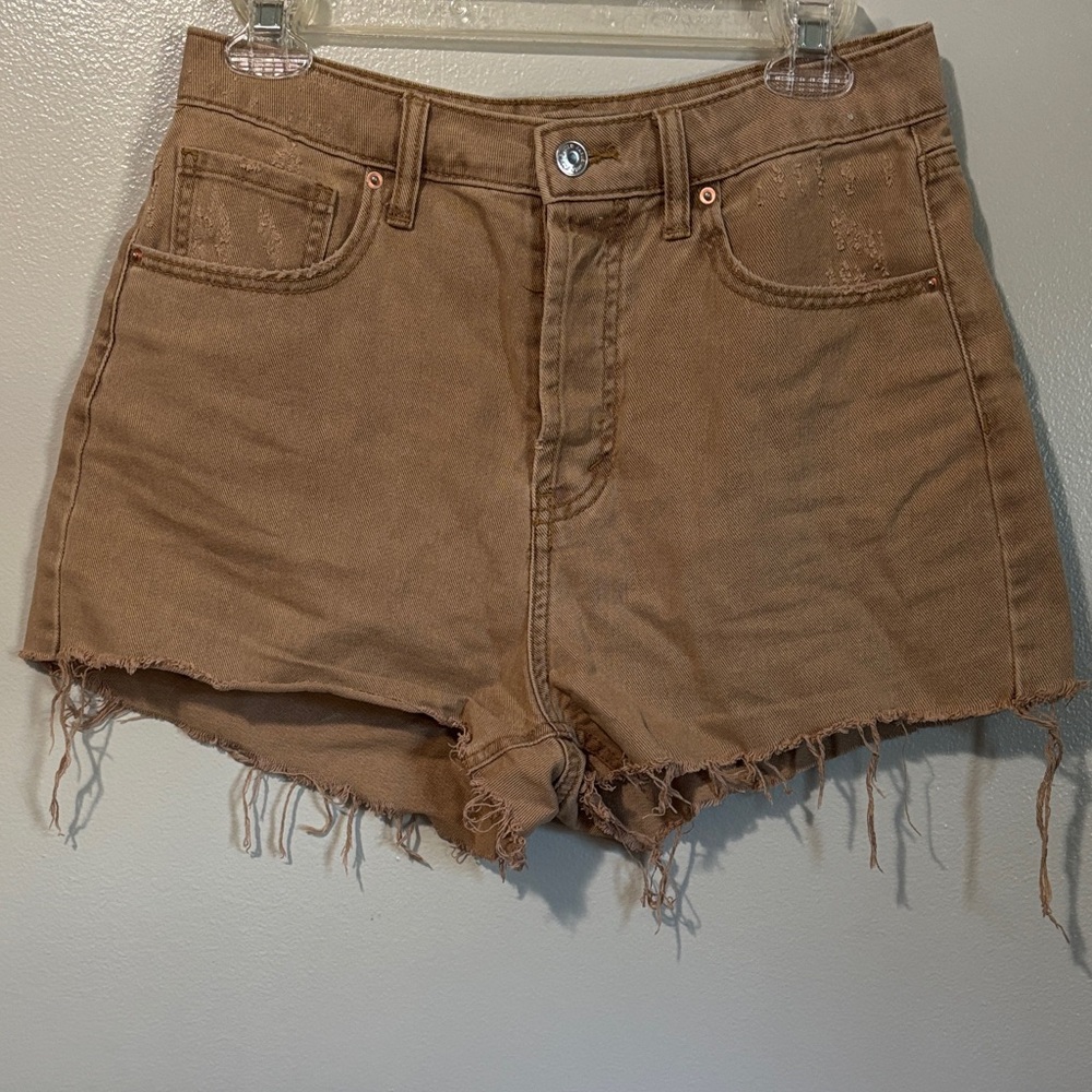 Wild Fable Brown Frayed Jean Shorts